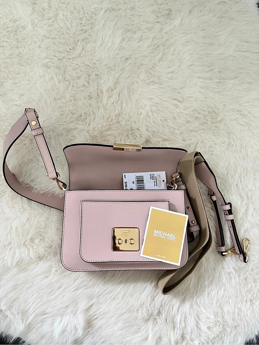 Michael Kors Sloan Editor Large Shoulder Bag Pink NWT